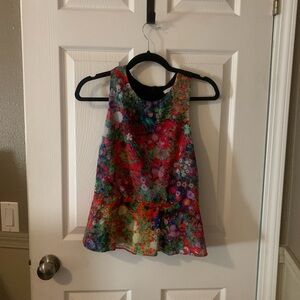 Colorful Floral Peplum Top